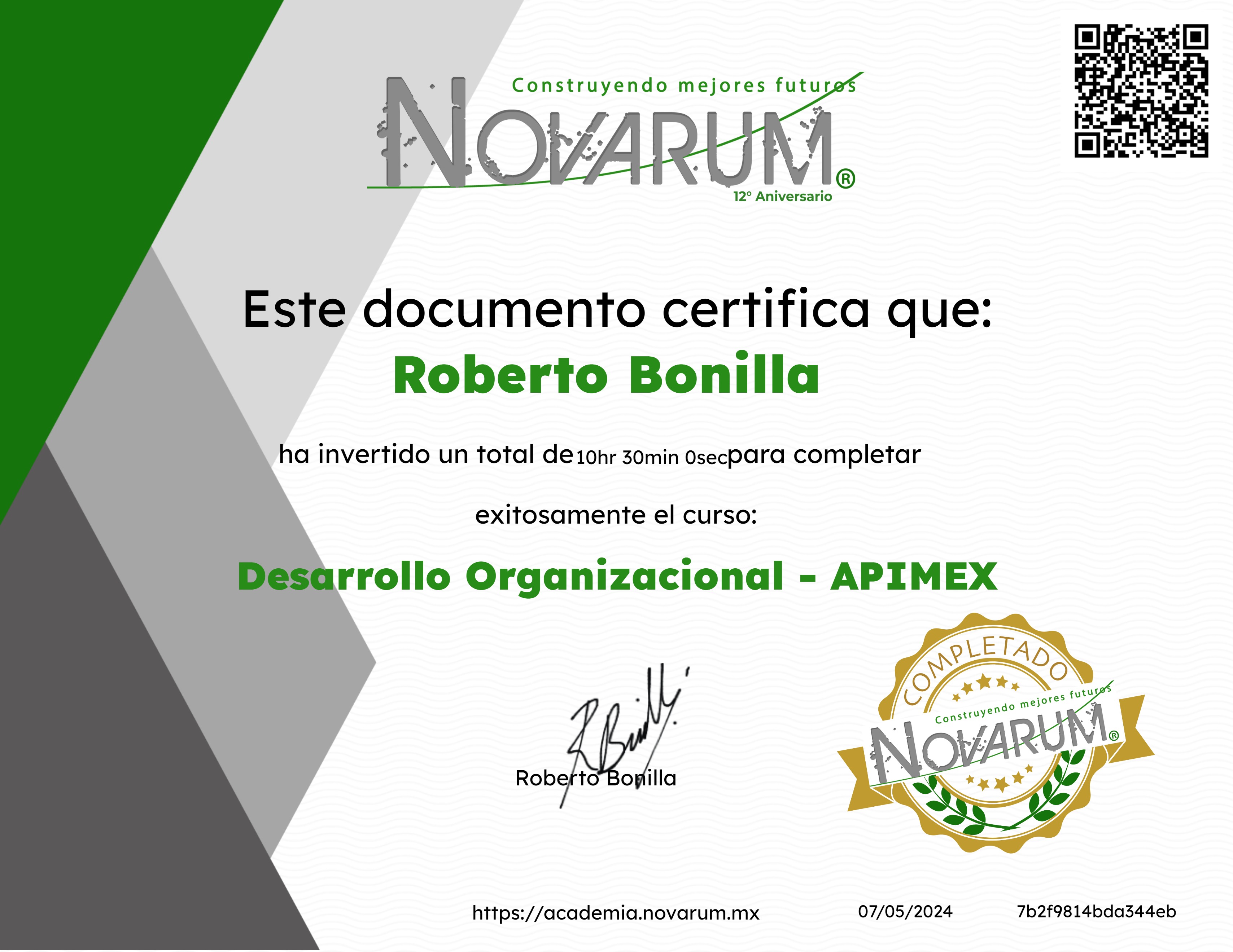 Desarrollo Organizacional - APIMEX